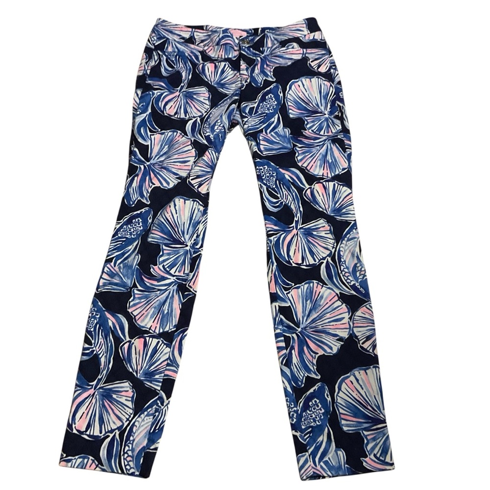 Lilly Pulitzer Blue‎ and Pink Straight Leg Jeans